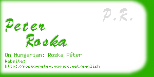 peter roska business card