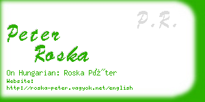 peter roska business card